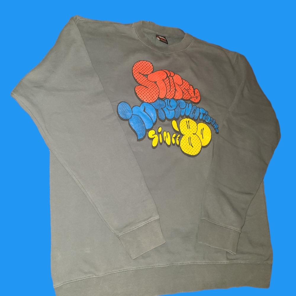 Vintage stussy crewneck graffiti printed sweatshirt u.s.a